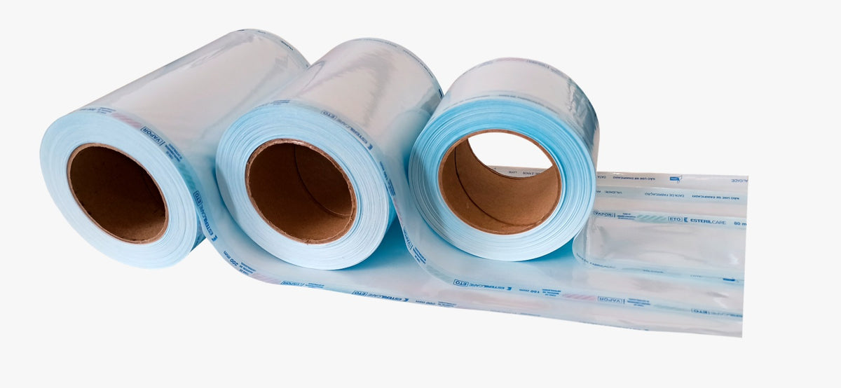 Rolo para esterilização 300mm X 100m Sterilcare