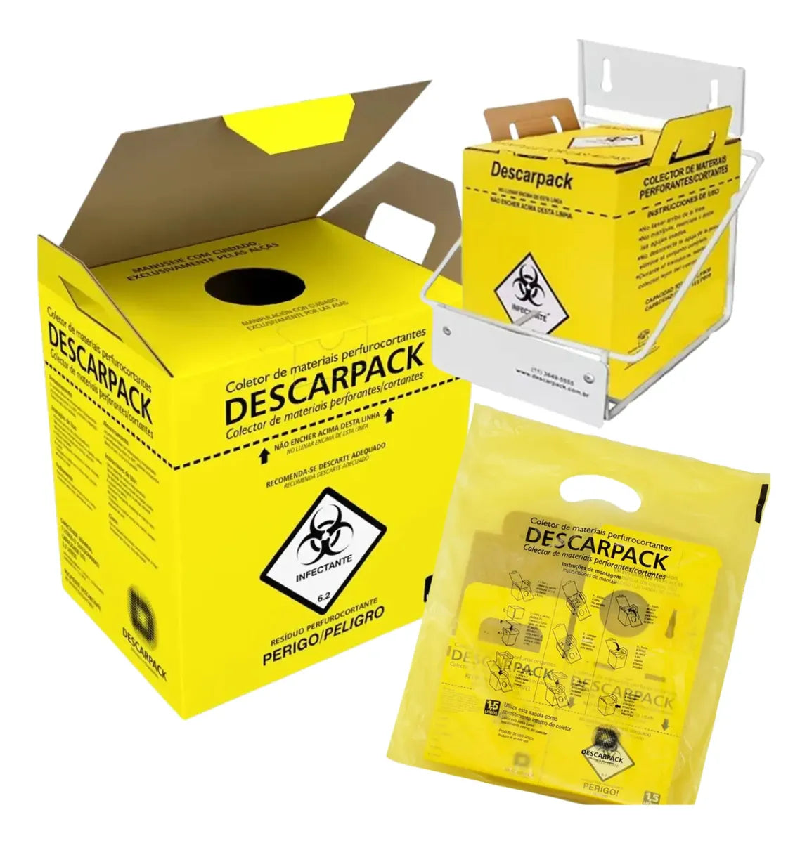 Caixa Para Descarte de Perfurocortantes 7L