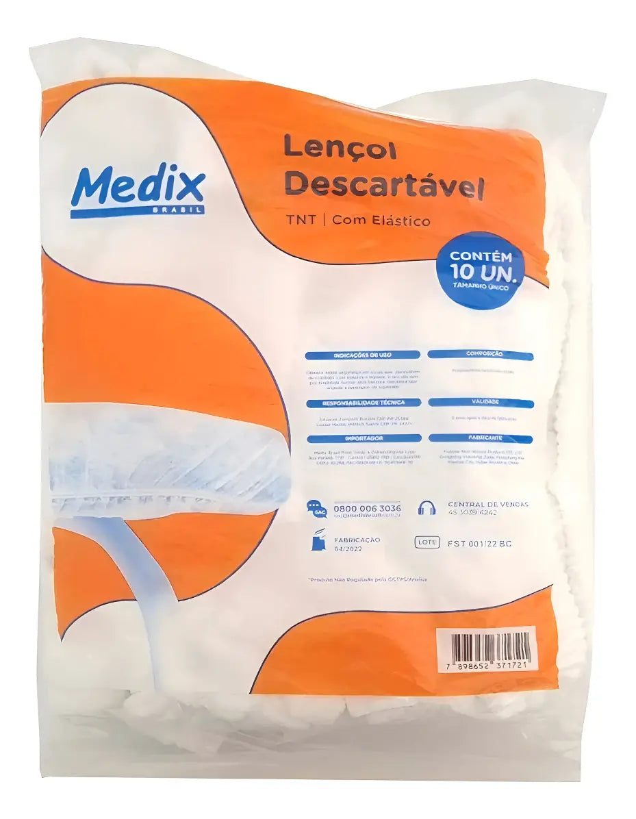 Lençol Descartável Para Maca 90Cm x 2m Medix