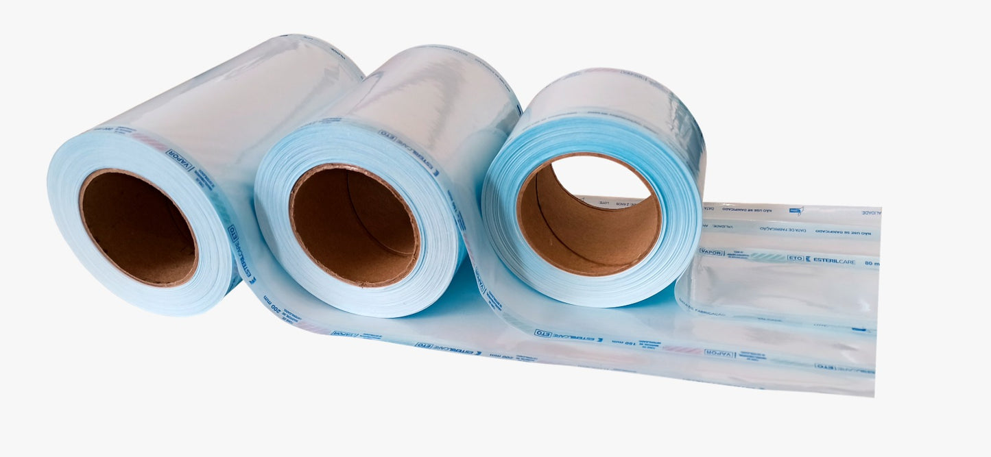 Rolo para esterilização 300mm X 100m Sterilcare
