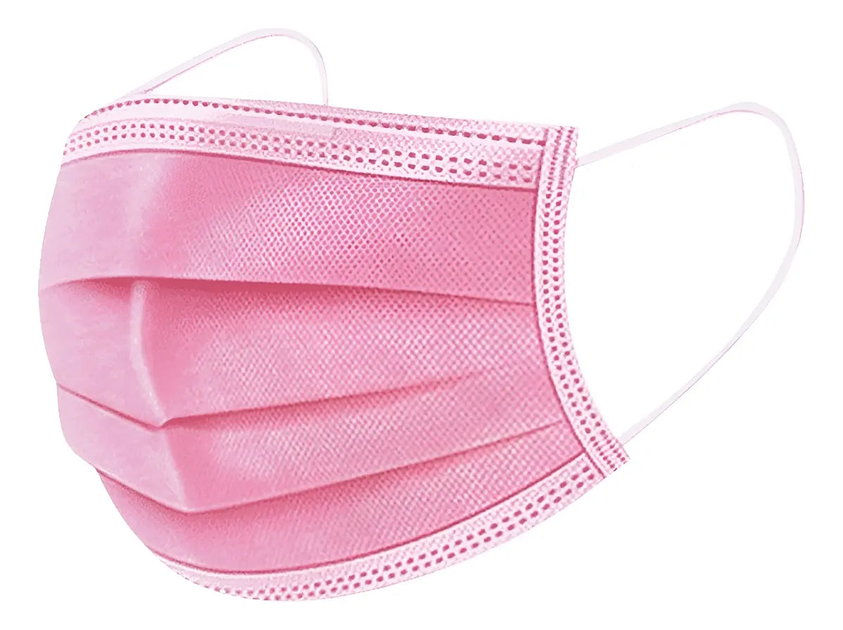 Máscara Rosa Tripla 50 Unidades Medix