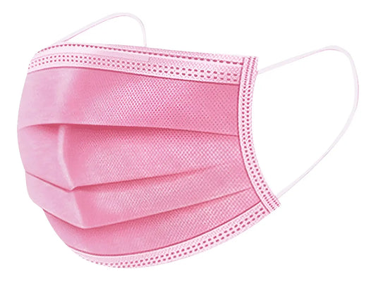 Máscara Rosa Tripla 50 Unidades Medix