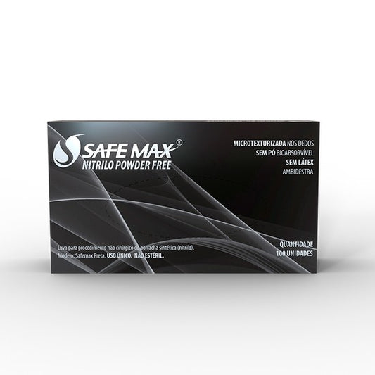 Luva nitrílica Safemax preta G