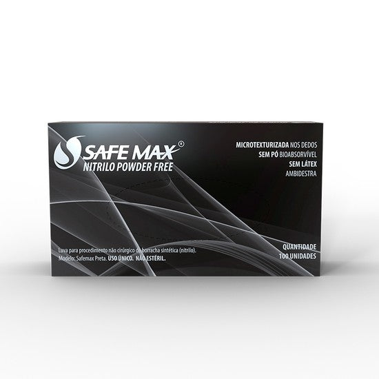 Luva nitrílica Safemax preta M