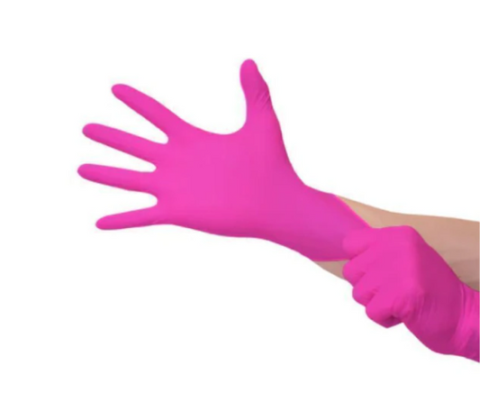 Luva P Nitrilo Rosa Sem Pó Medix