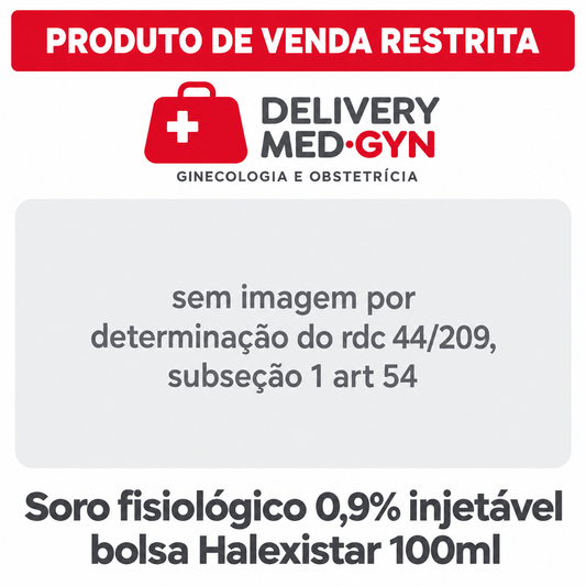 Soro Fisiológico Cloreto de Sódio Injetável 0,9% Bolsa Alexistar 100Ml